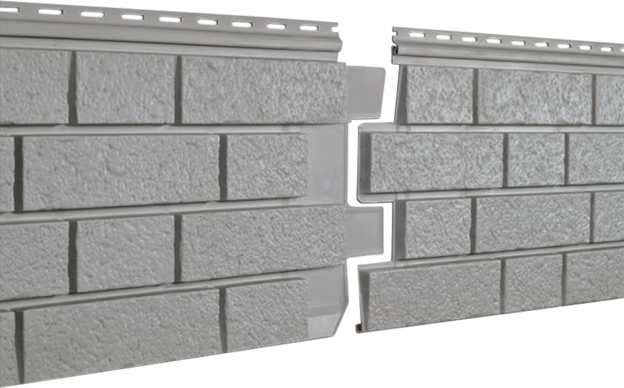 Фасадная панель Ю-пласт Стоун Хаус S-Lock Клинкер Нордик, Дым купить в Белгороде