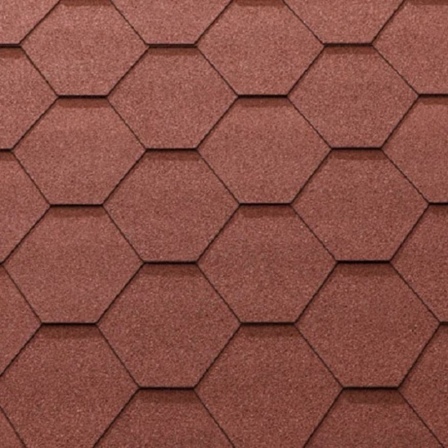 Гибкая черепица KATEPAL KL красного цвета купить в Белгороде