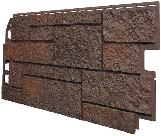 Фасадная панель VOX Sandstone (Сандстоун) в темно-коричневом цвете купить в Белгороде