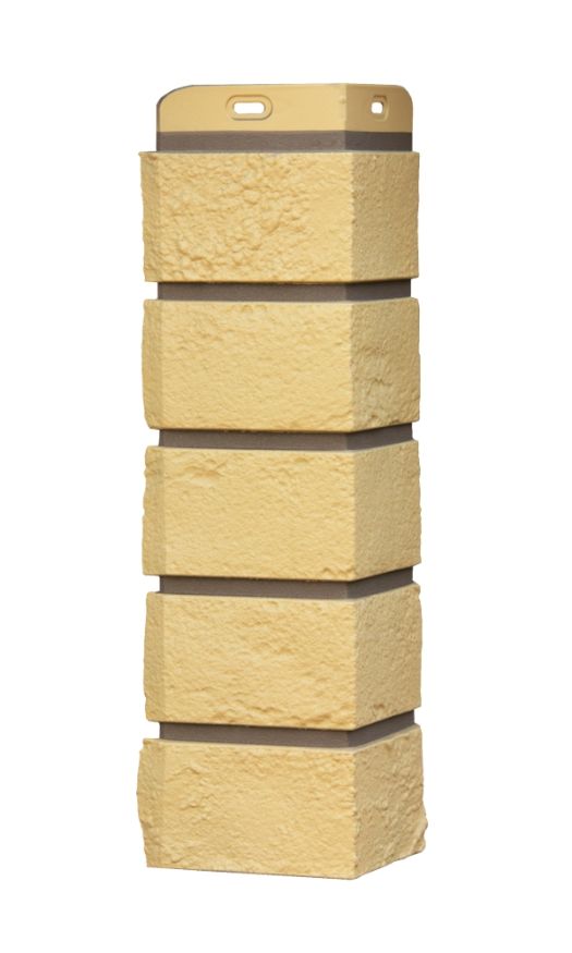 Угол наружный Grand Line, Состаренный кирпич Design Plus, Ваниль (Темно-бежевый шов) купить в Белгороде