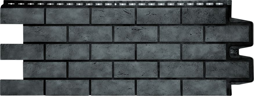 Фасадная панель Grand Line, Состаренный кирпич Design Plus, Антрацит с черным швом купить в Белгороде