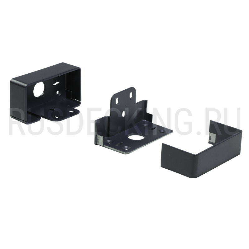 Комплект крепления перил прямое RusDecking Unodeck Графит купить в Белгороде