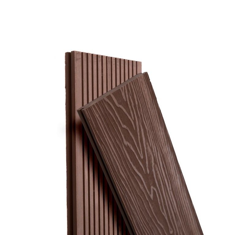 Террасная доска Экодекинг Топ полнотелая, Шоколад купить в Белгороде