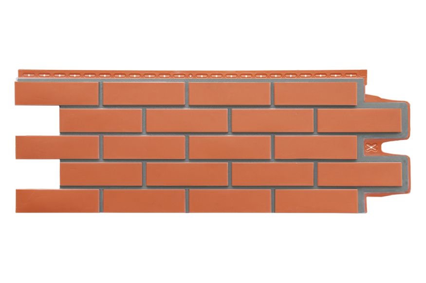 Фасадные панели Grand Line, Клинкерный кирпич Дизайн, Терракотовый, шов RAL 7006 купить в Белгороде
