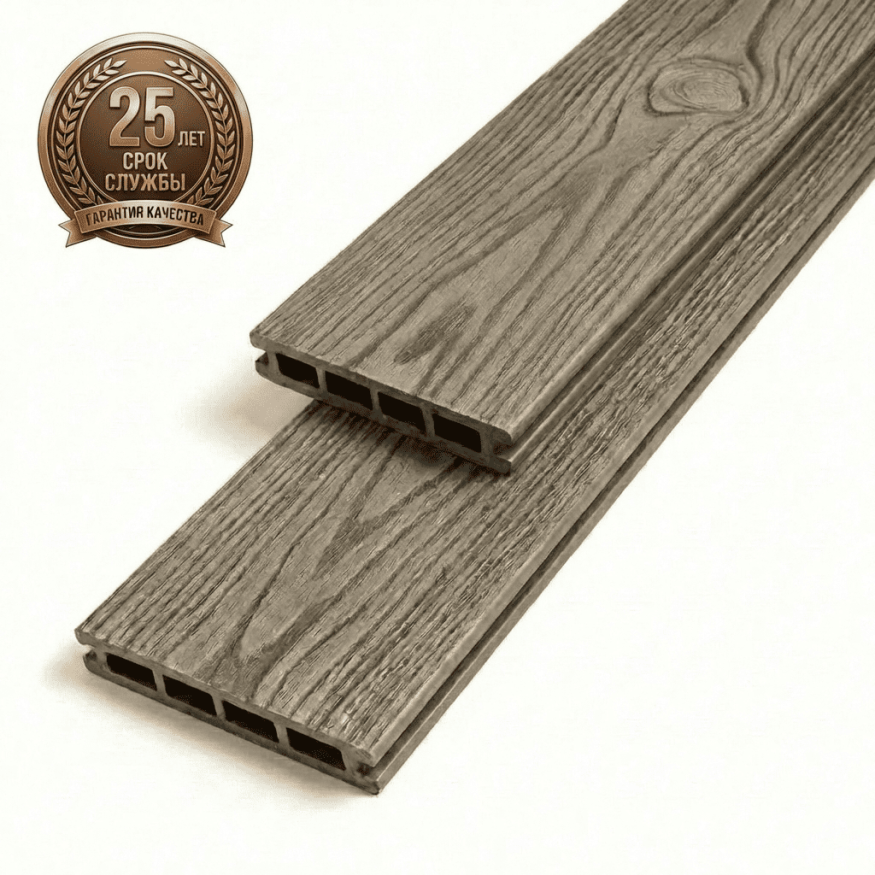 Террасная доска ДПК GardenParkett Табула, Серый купить в Белгороде