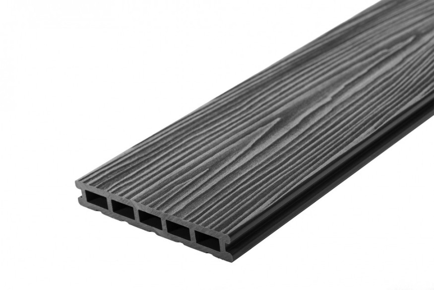 Террасная доска из ДПК RusDecking Unodeck Mogano - Цвет графит купить в Белгороде