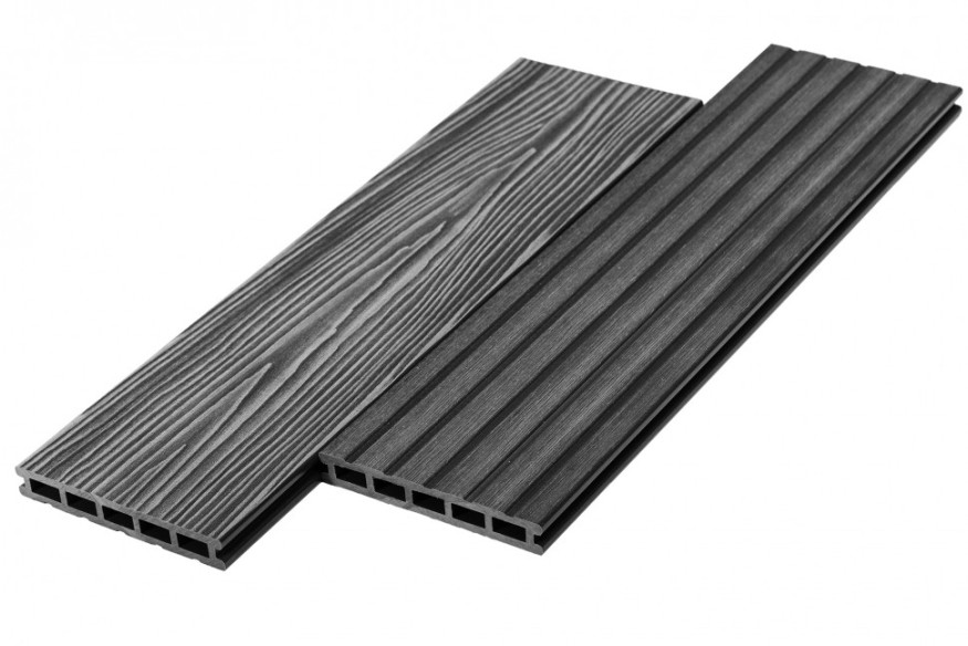 Террасная доска из ДПК RusDecking Unodeck Mogano - Цвет графит купить в Белгороде