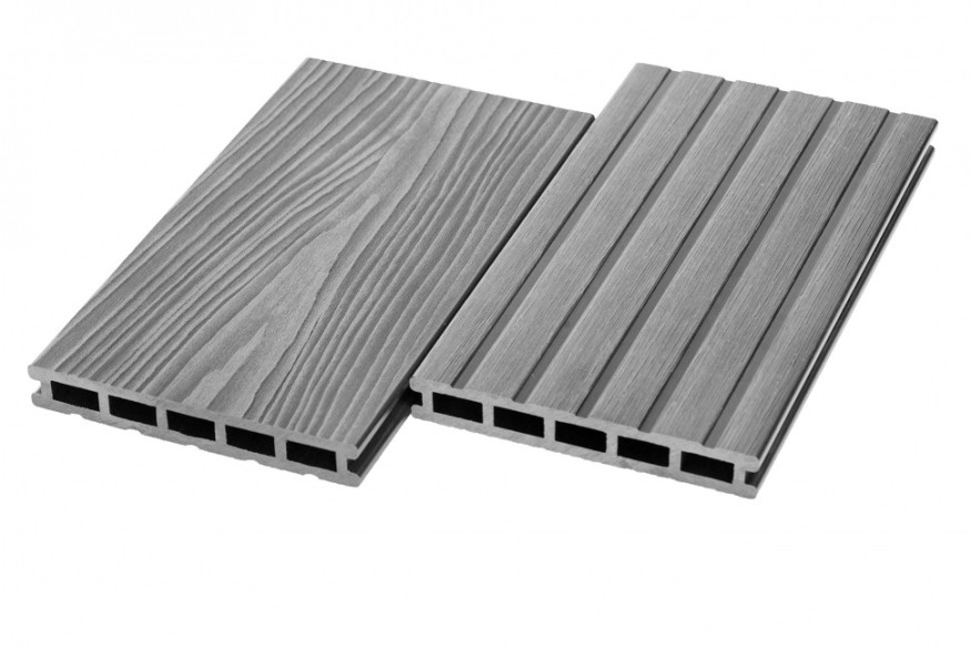 Террасная доска из ДПК RusDecking Unodeck Mogano - Цвет Серый купить в Белгороде