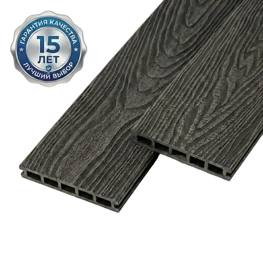 Террасная доска ДПК GardenParkett Патио, Графит купить в Белгороде