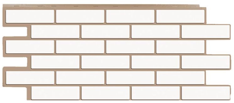 Фасадная панель T-Сайдинг, Кирпич Модерн Белый  купить в Белгороде