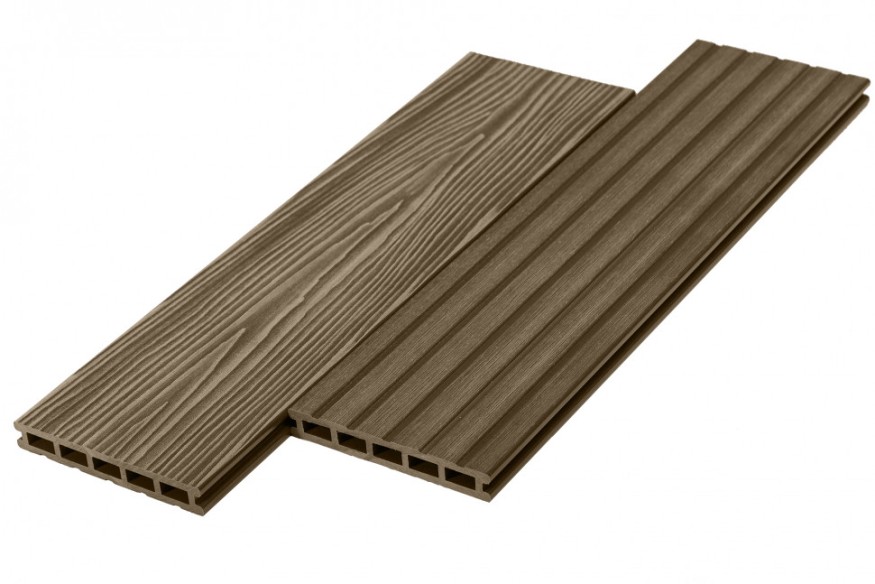 Террасная доска ДПК RusDecking Unodeck Могано - Цвет ореха купить в Белгороде