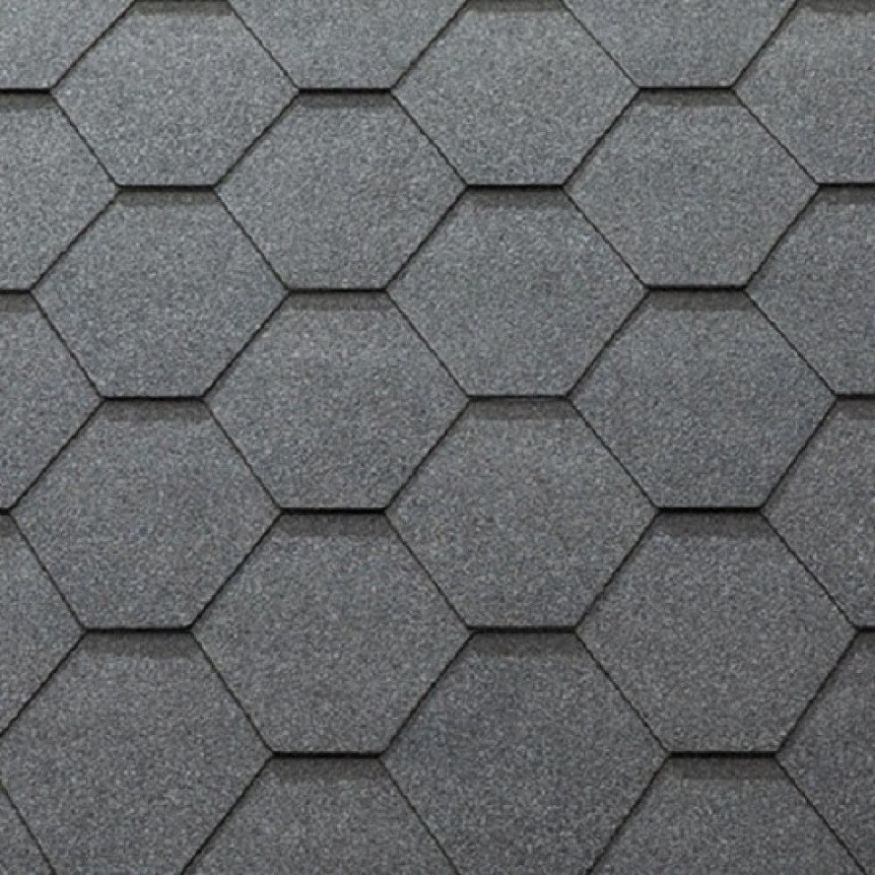 Гибкая черепица KATEPAL KL серии, серый цвет купить в Белгороде