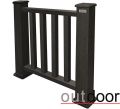 Ограждение из ДПК Outdoor Classic 3D STORM черного цвета купить в Белгороде