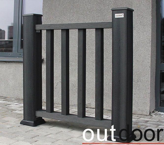 Ограждение из ДПК Outdoor Classic 3D STORM черного цвета купить в Белгороде