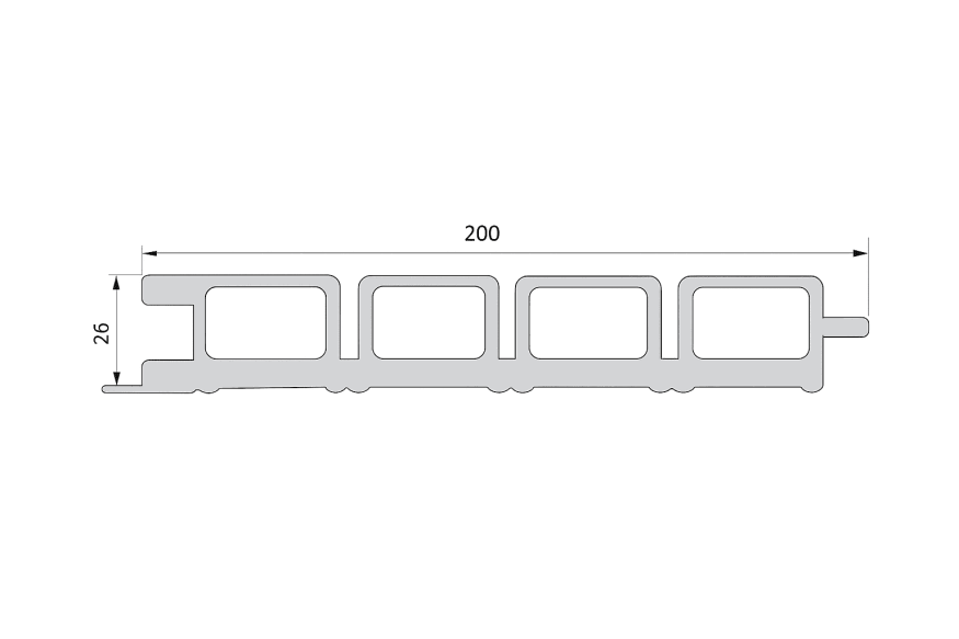 Реечная фасадная панель Ecodecking Скай Коэкструзия Тик купить в Белгороде