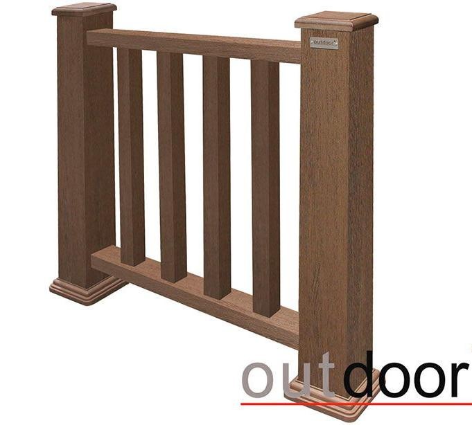 Ограждение из ДПК Outdoor Classic 3D STORM в коричневом миксе. купить в Белгороде