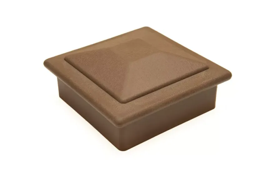 Крышка верхняя фигурная ПВХ для столба 100х100 Deckart Шоколад купить в Белгороде