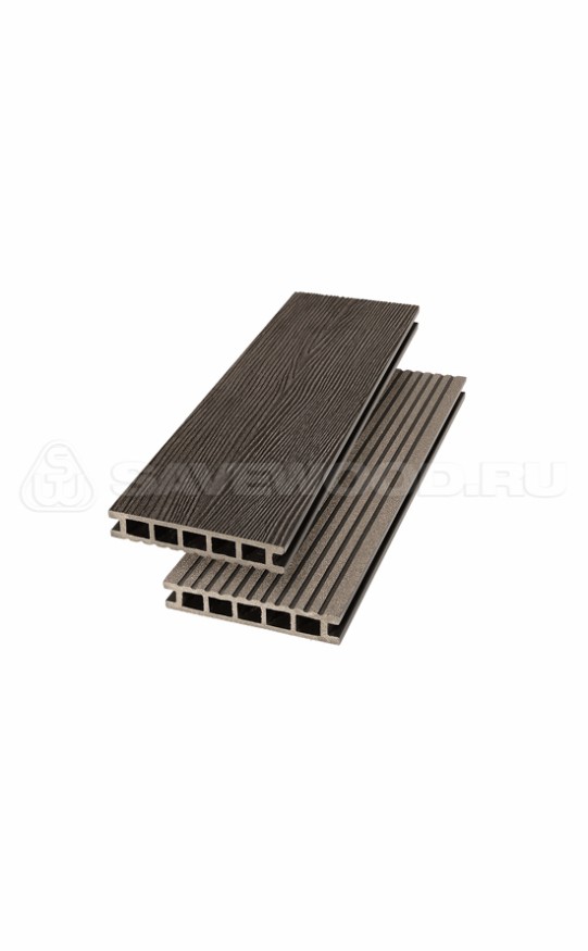 Террасная доска ДПК SaveWood, SW Ornus (R), Темно-коричневый купить в Белгороде
