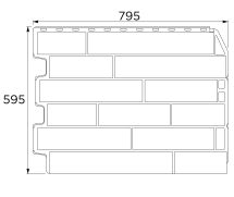 Фасадная панель FineBer Скол, Светло-бежевый