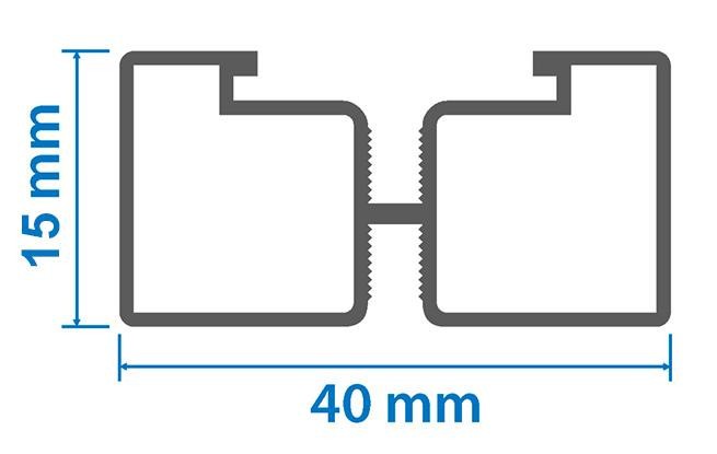 Алюминиевая опорная лага KRONEX Slim 40x15x3000 мм купить в Белгороде