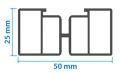 Алюминиевая несущая лага KRONEX 50x25x3000 мм купить в Белгороде
