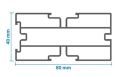 Алюминиевая лага KRONEX 80x40x3000 мм конструктивная купить в Белгороде