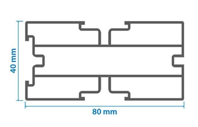 Алюминиевая лага KRONEX 80x40x3000 мм конструктивная купить в Белгороде