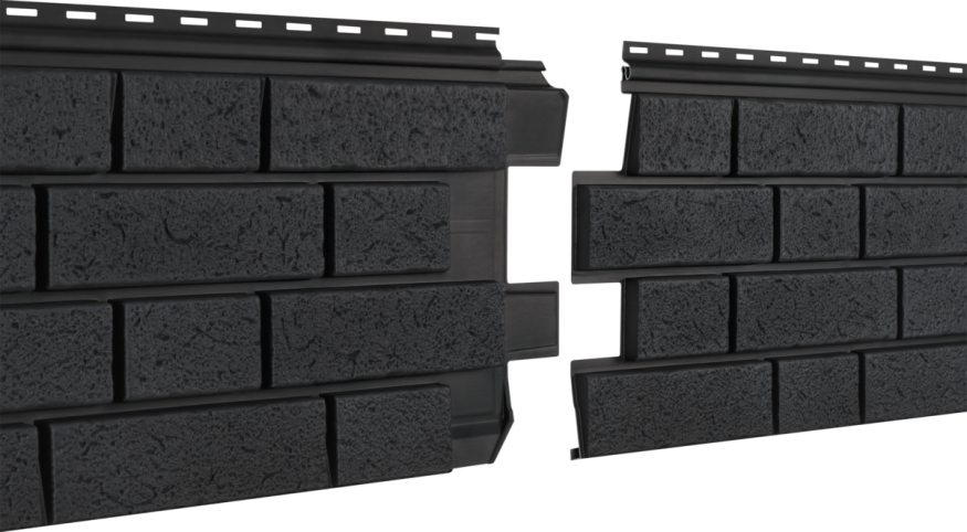 Фасадная панель Ю-пласт Стоун Хаус S-Lock Клинкер Нордик, Графитовый купить в Белгороде