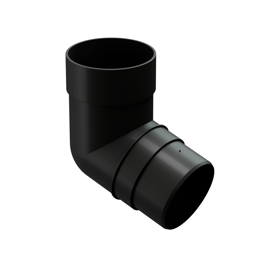 Колено 45˚ для водосточной трубы Docke Premium, Карбон купить в Белгороде