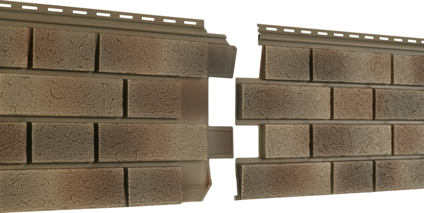 Фасадная панель Ю-пласт Стоун Хаус S-Lock Клинкер Нордик, Песок купить в Белгороде