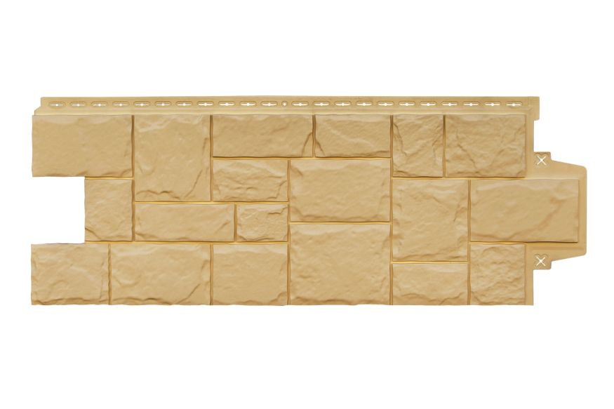 Фасадные панели Grand Line, Крупный камень Classic, Песочный купить в Белгороде