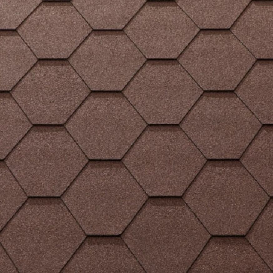 Гибкая черепица KATEPAL KL коричневого цвета купить в Белгороде