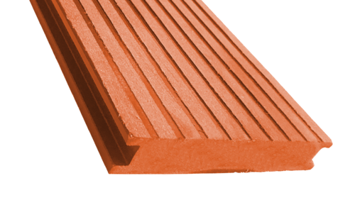 Террасная доска ECODECKING Premium из ДПК в цвете терракот купить в Белгороде