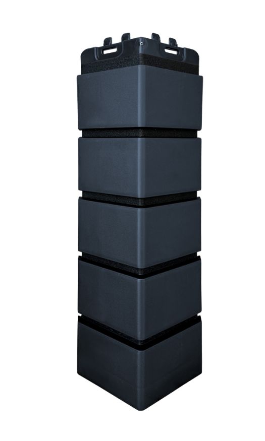 Угол наружный Grand Line, Клинкерный кирпич Design, Графит, шов RAL 9005 купить в Белгороде