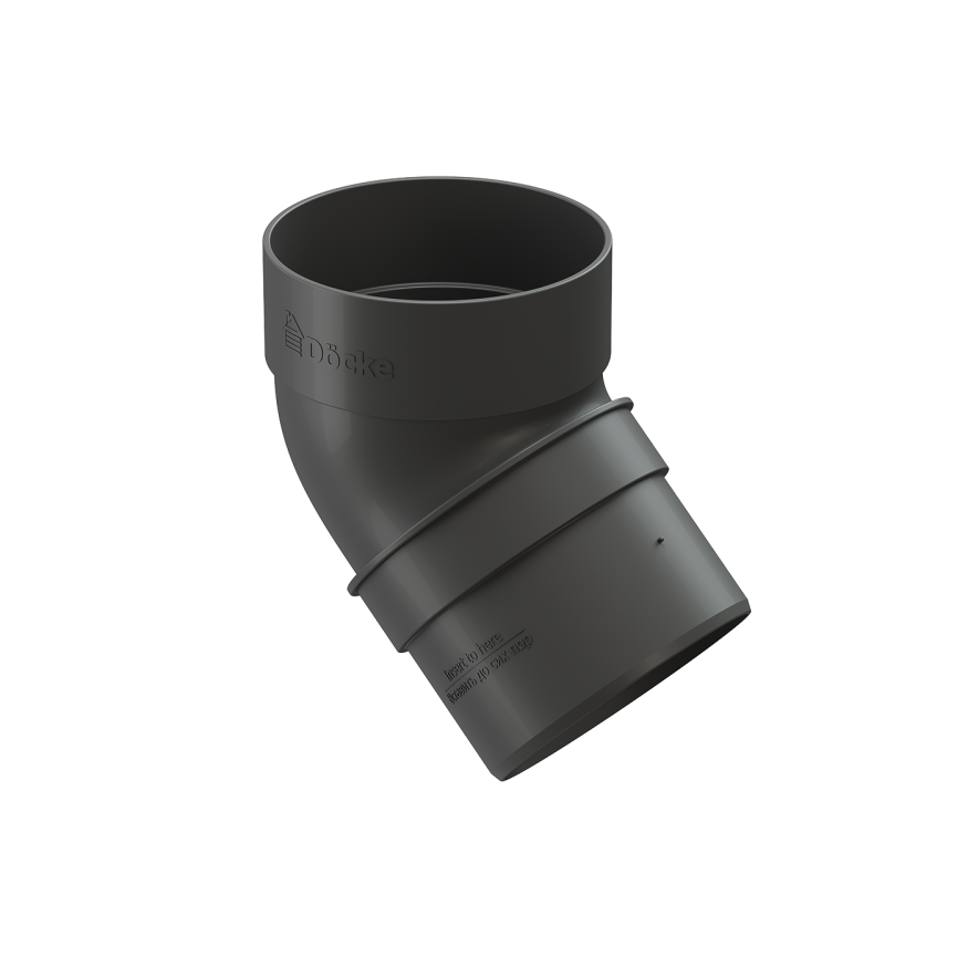 Колено водосточное 45°, Docke Standard, Серый цвет купить в Белгороде