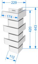 Угол Docke, Standard, Flemish (Флемиш) Белый