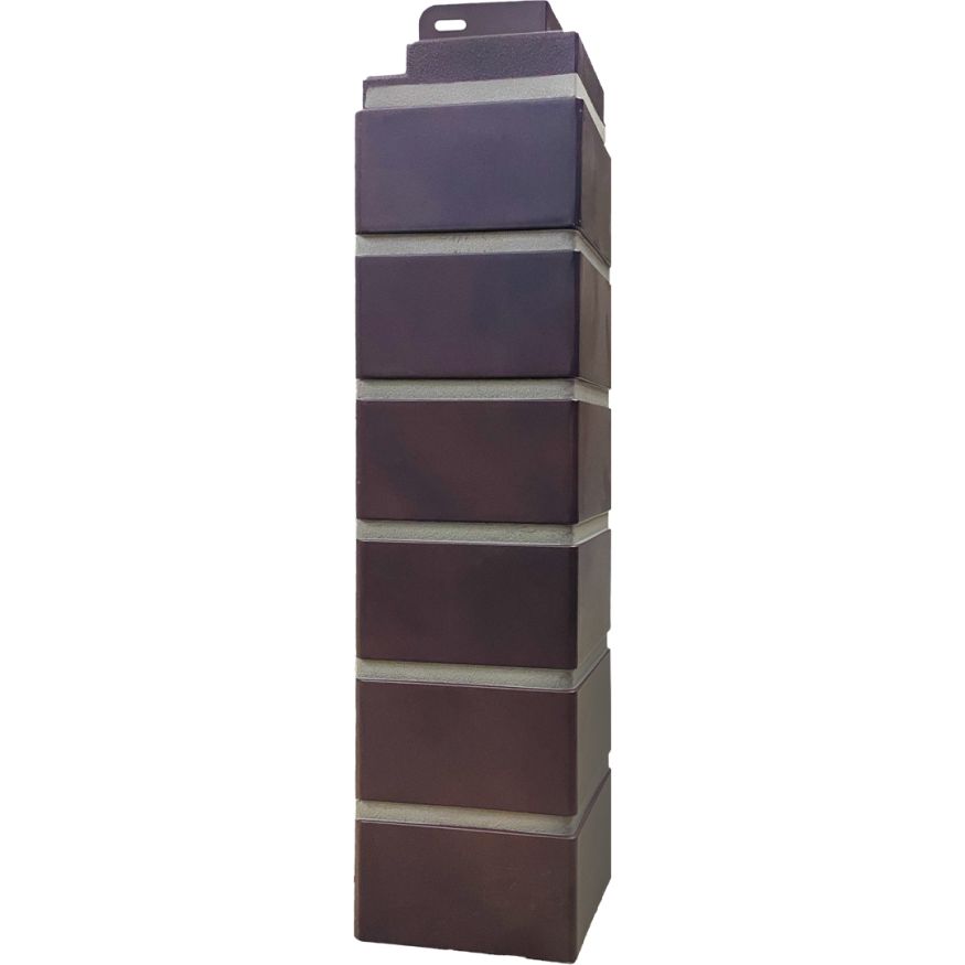 Угол наружный Кирпич облицовочный 3D, Коричнево-чёрный купить в Белгороде