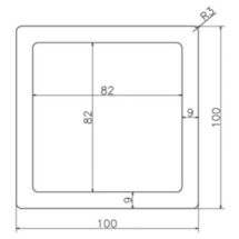 Столб опорный Polivan DENPASAR, песочный, без текстуры.