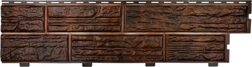 Формованный сайдинг Альта Профиль Сланцевая порода, Коричневый купить в Белгороде