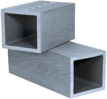 Опорный столб Polivan SINGARAJA с 3D текстурой дерева, серый цвет.