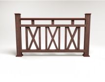 Ограждение из ДПК FG3 коричневое