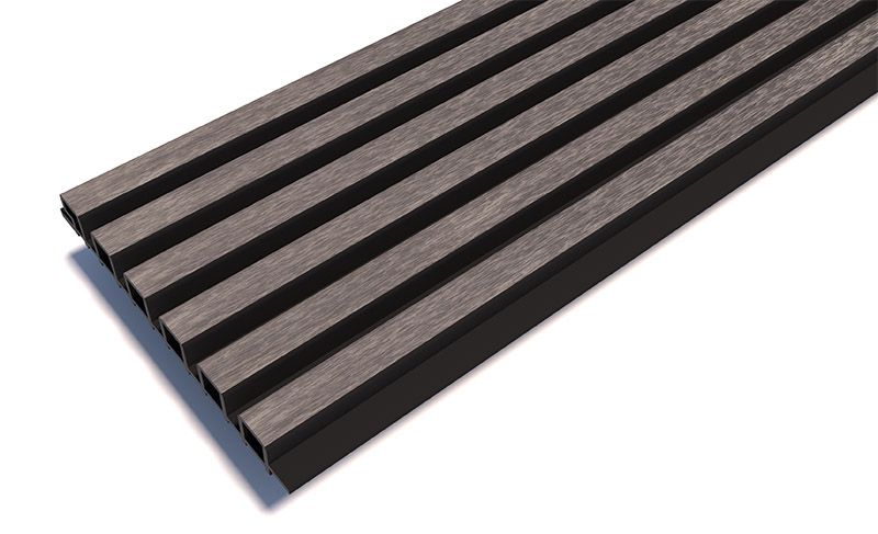 Реечные панели Woodwex, Lines Ultra, Smoke gray купить в Белгороде