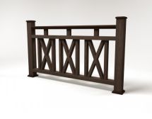 Ограждение из ДПК FG3 цвета венге