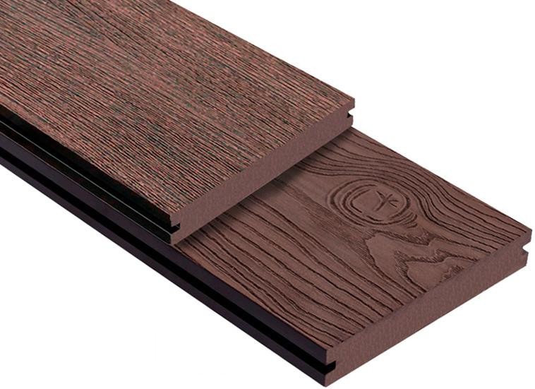 Террасная доска ДПК Outdoor 3D сплошная STORM/OCEAN BROWN коричневая смешанная купить в Белгороде