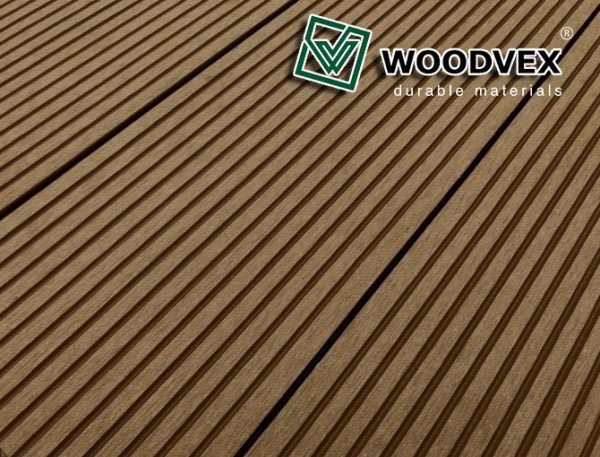 Террасная доска WOODVEX Select из ДПК темно-коричневого цвета купить в Белгороде