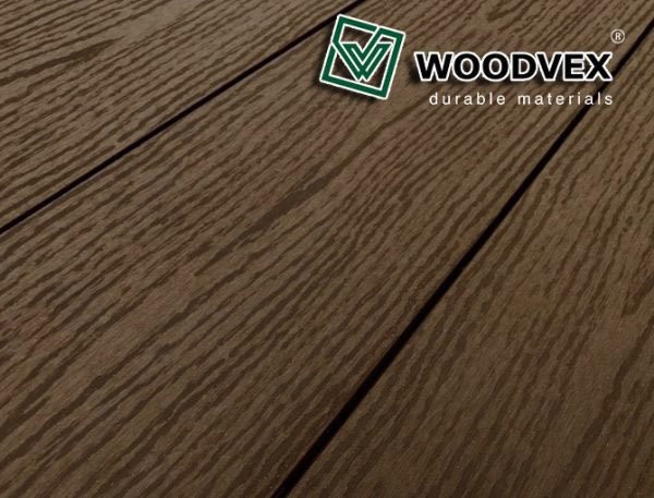 Террасная доска WOODVEX Select из ДПК темно-коричневого цвета купить в Белгороде